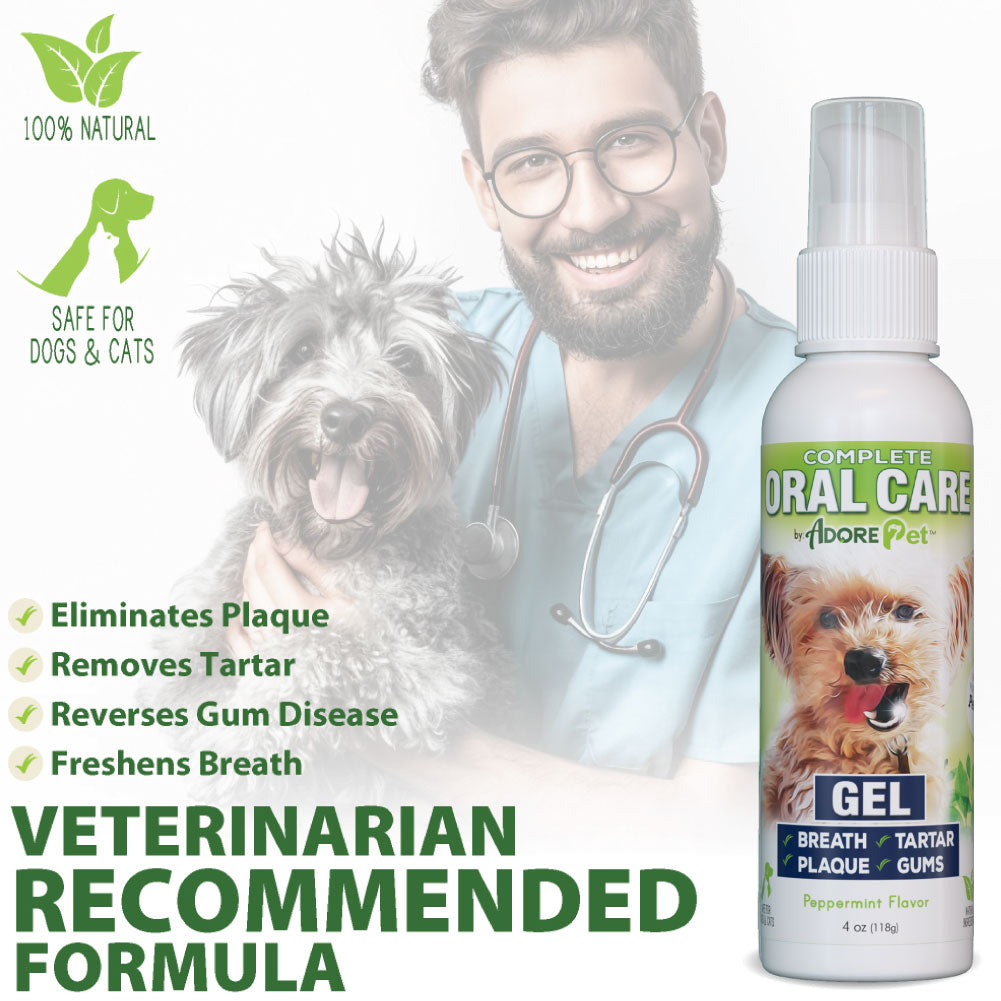 Peppermint Dental Gel for Dogs — No-Brush Plaque & Bad Breath Solution