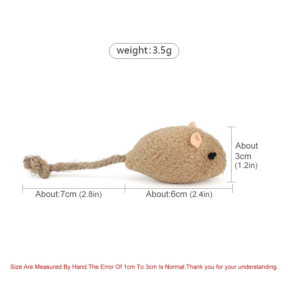 12pcs Funny Interactive Mouse Cat Toys Catnip Mice Plush Pet Toy Training Play Kitten Supplies