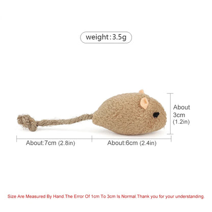 12pcs Funny Interactive Mouse Cat Toys Catnip Mice Plush Pet Toy Training Play Kitten Supplies