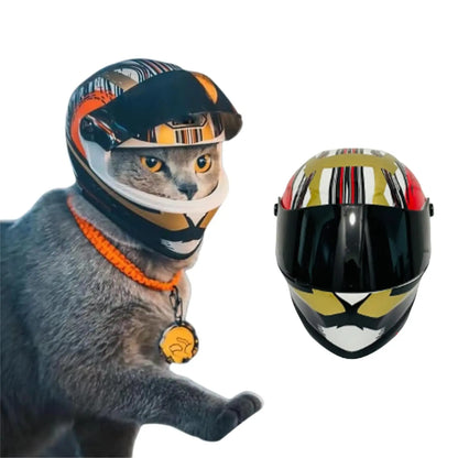 Cat Motorcycle Helmet Full Face Outdoor Riding Helmet Hat ABS material Cat Dog Doggie Puppy Kitten Pet Supplies Racing PINK NEW