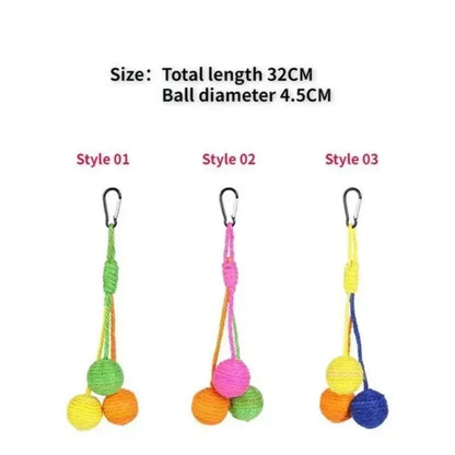 Pet Toy Cat Scratch Toy Cat Hanging Sisal Ball Built-in Bell Interactive Toy Pet Supplies cat toys  pet products