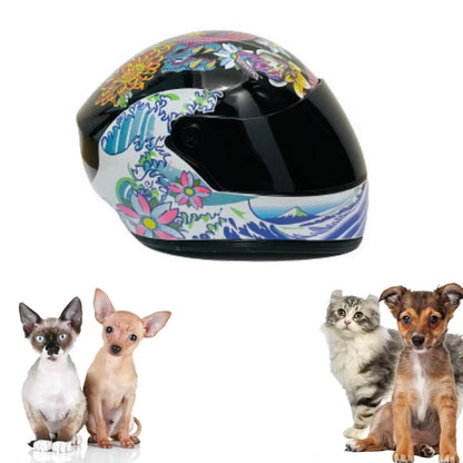Cat Motorcycle Helmet Full Face Outdoor Riding Helmet Hat ABS material Cat Dog Doggie Puppy Kitten Pet Supplies Racing PINK NEW