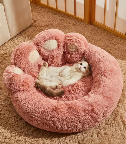 Fluffy Dog Bed Large Pet Products Dogs Beds Sofa Cute Bear Paw Shape Pets Kennel Mat Puppy Cats Supplies Basket Pet Accessories