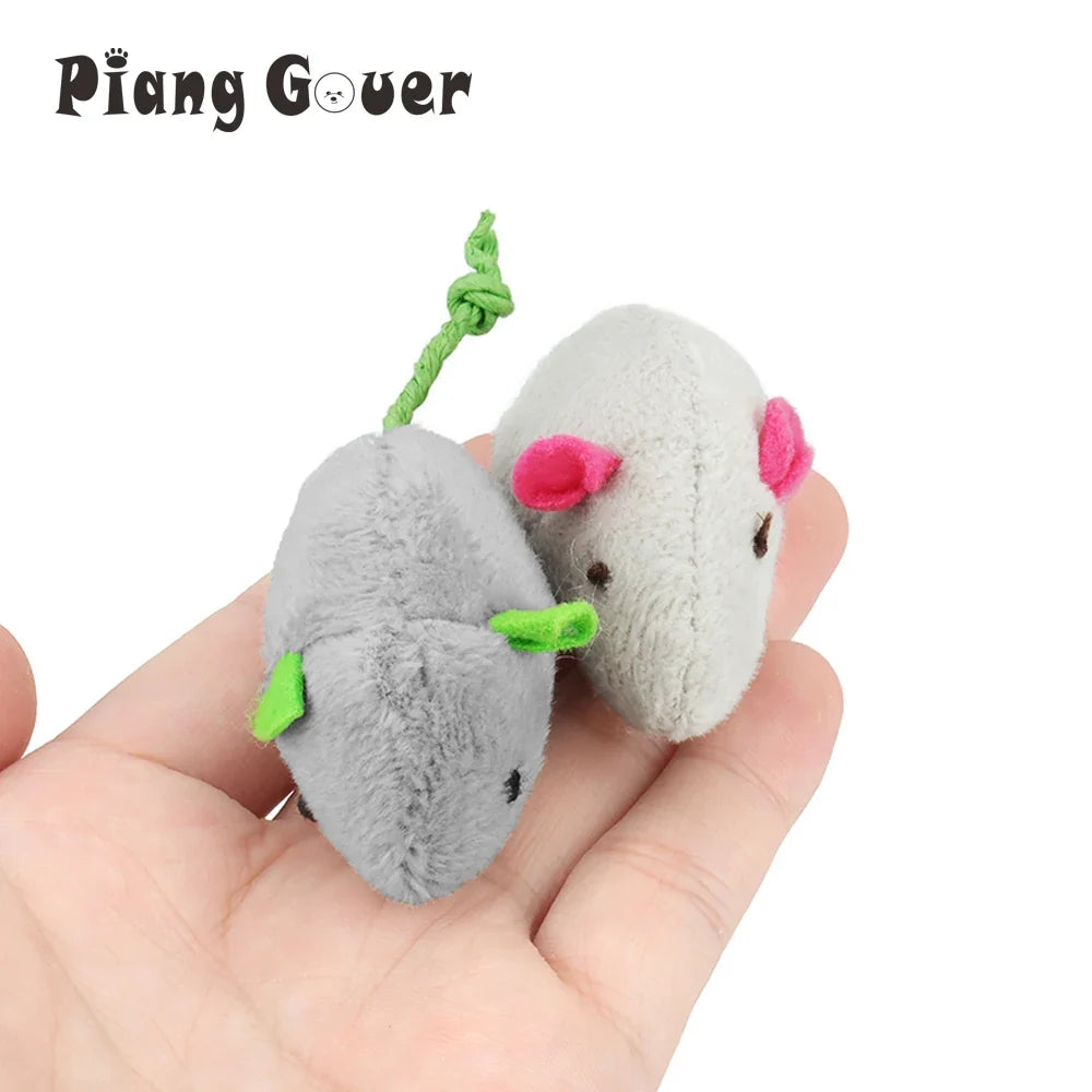 12pcs Funny Interactive Mouse Cat Toys Catnip Mice Plush Pet Toy Training Play Kitten Supplies