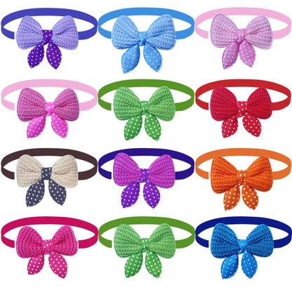 50/100pcs Colorful Pet Dog Cat Bow Tie Pet Products Dog Accessories Pet Dog Bowtie Cute Bow Tie Dog Pet Cat Holiday Supplies